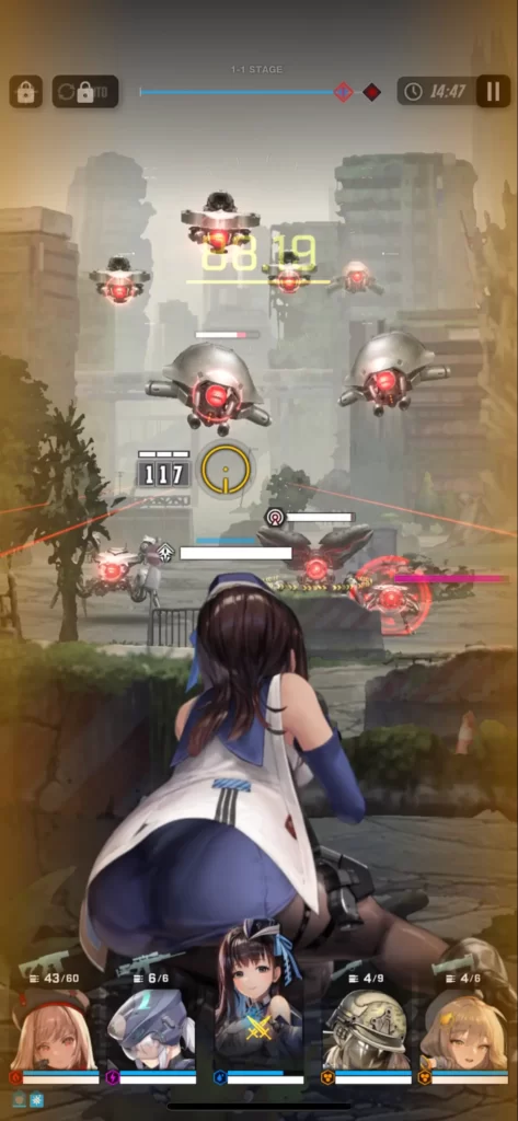 勝利の女神NIKKE戦闘画面